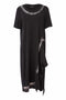 ORA Faded brush print dress neckline ORS25125